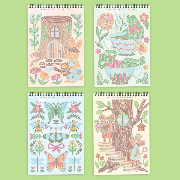 Lifelines Flow Art Trace by Line - Woodland Whimsy