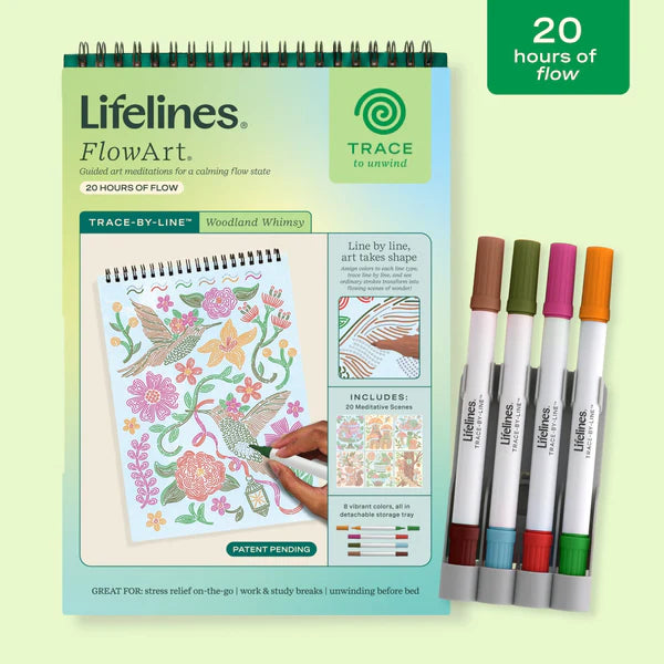 Lifelines Flow Art Trace by Line - Woodland Whimsy