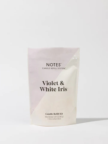 Vilolet & White Iris Wax Beads