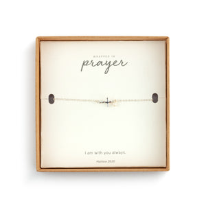 Dainty Cross Bracelet - Silver