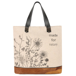 Recycled Canvas & Leather Market Tote