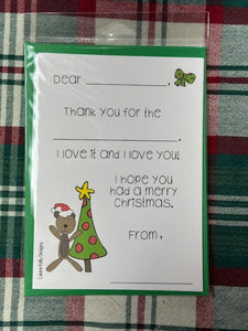 Christmas Tree Thank You Note