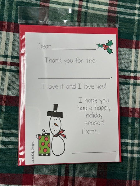 Snowman Christmas Thank You Notes