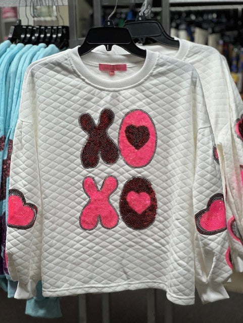 XOXO Quilted Bubble Top