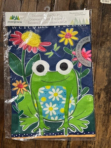 Welcome Friends Frog Garden Flag