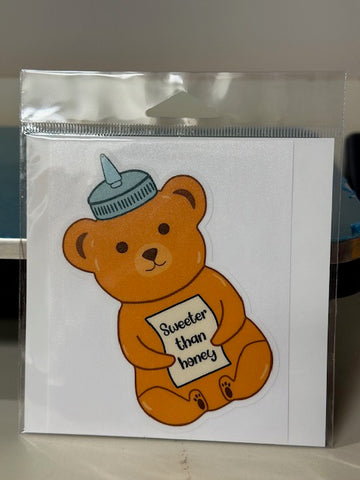 Sweeter Than Honey Bear Sticker