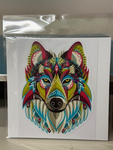 Colorful Wolf Sticker