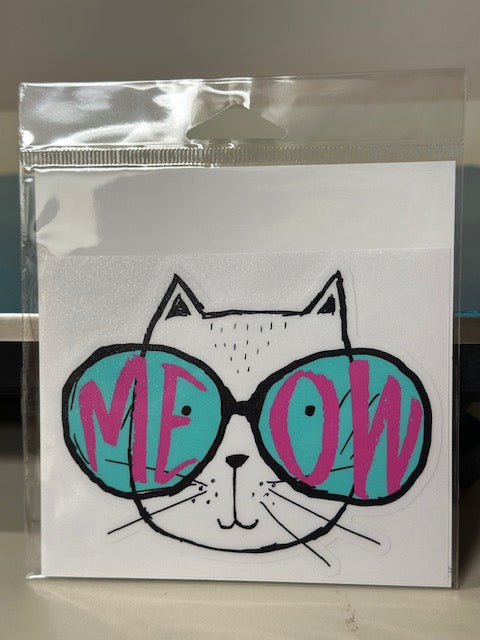 Meow Sunglasses Sticker