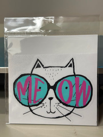 Meow Sunglasses Sticker