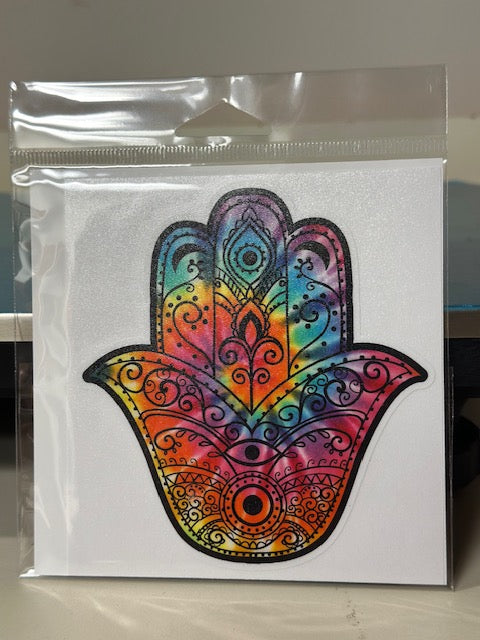 Tie Dye Hamsa Sticker