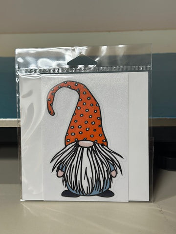 Gnome w Orange Hat Sticker