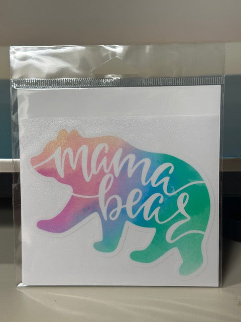 Mama Bear Light Tie Dye Sticker