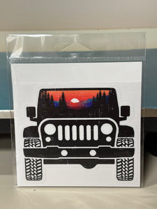 Sunrise Jeep Windshield Sticker