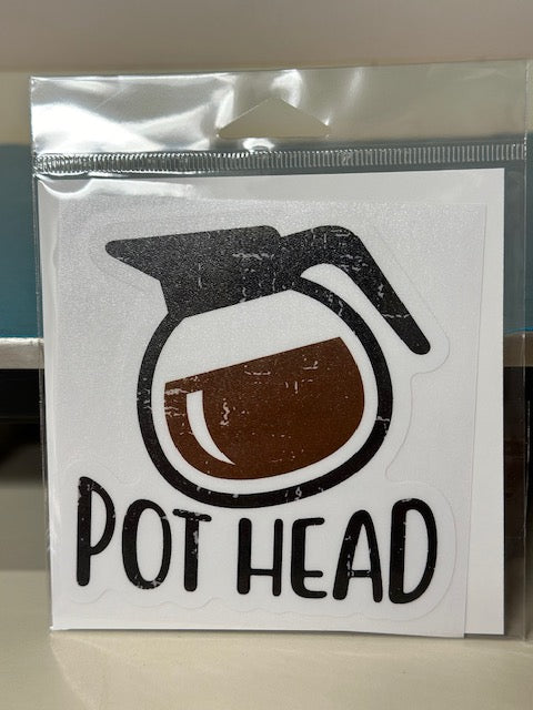 pothead coffee Pot Head Coffee Sticker
