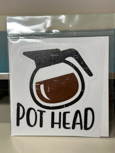 Pot Head Coffee Sticker