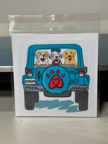 Dog Lover Jeep Sticker