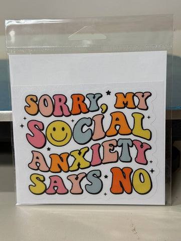 Social Anxiety Sticker