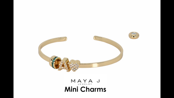 Charm Cuff Bracelet - Yellow Gold