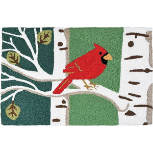 Cardinal in Birch Tree Rug
