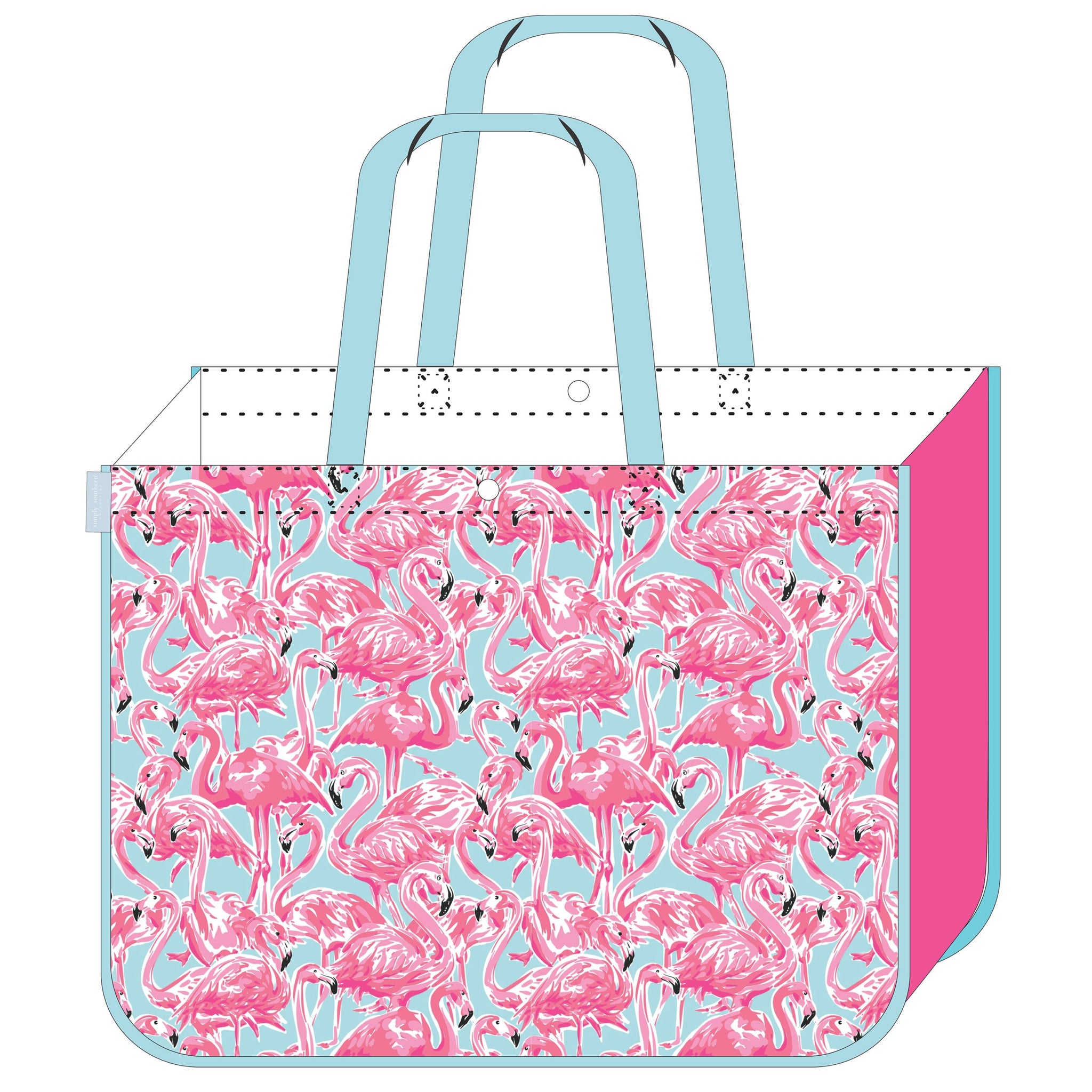 Sparkle And Bash 24-pack Pink Flamingo Party Favors Bags, Paper Gift Bags  With Handles 10 X 8 X 4 In : Target