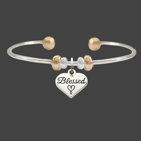 Blessed Heart Charm Cuff