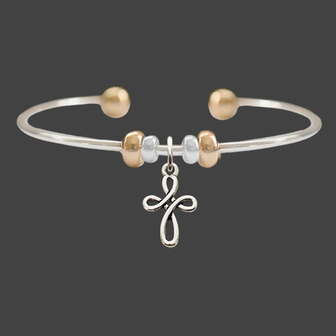 Infinity Cross Charm Cuff