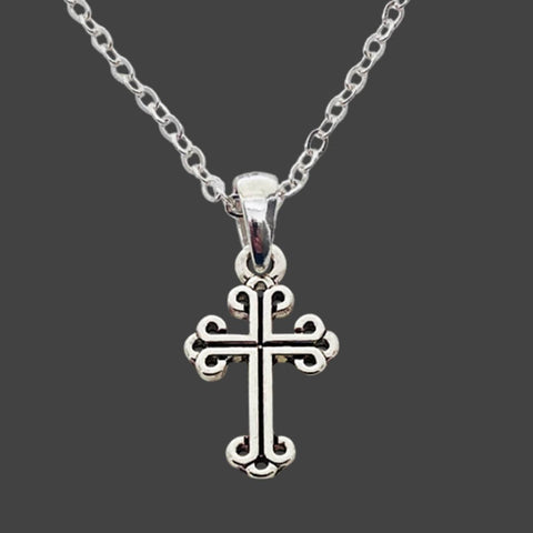 Ornate Cross Pendant Necklace