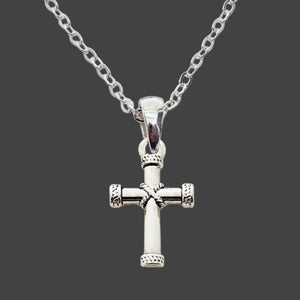 Roped Cross Pendant Necklace