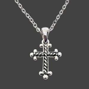 Braided Cross Pendant Necklace