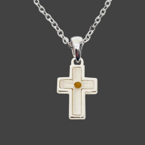 Cross Shaped Mustard Seed Neckl