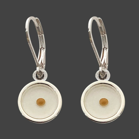 Disk Shaped Mustard Seed Earrin