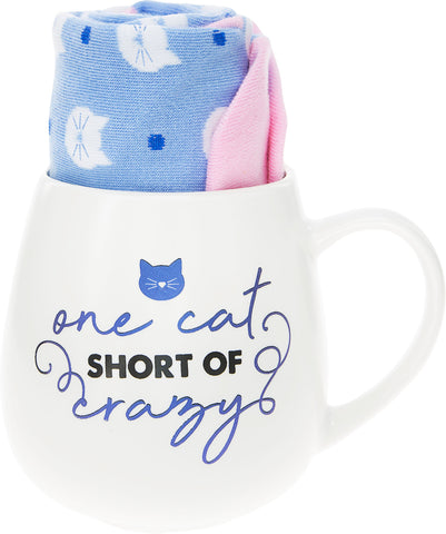 Cat Mug and Sock Set
