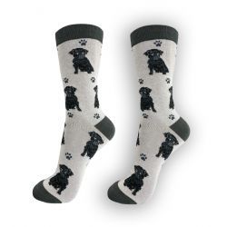 Black Pug Socks