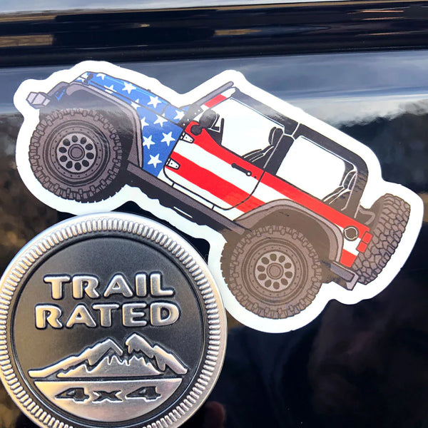 Jeep USA Flag Sticker