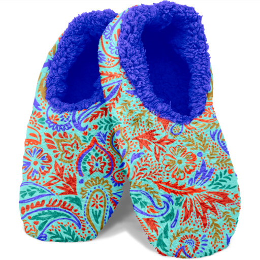 Western Paisley Fuzzy Slippers