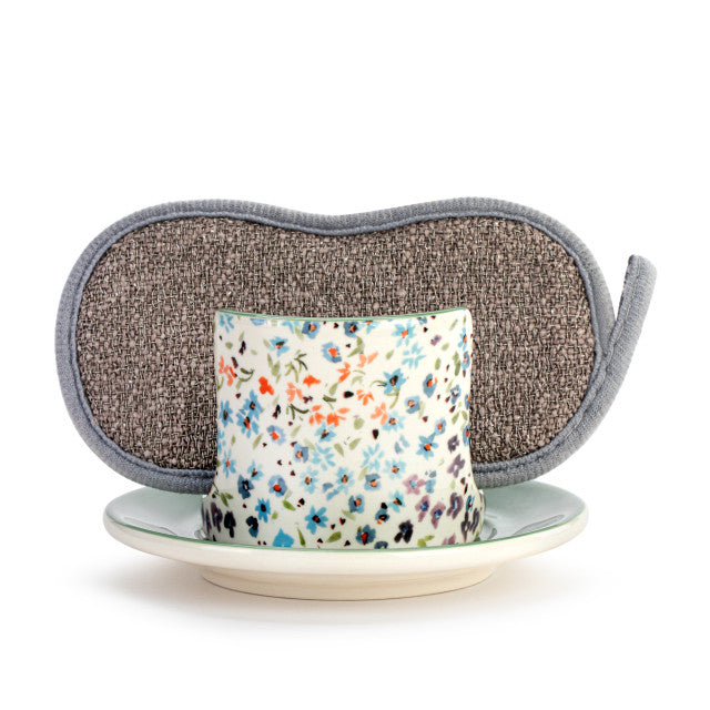 Tiny Floral Soap Dish w/Sponge