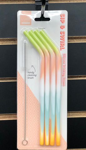 Tie Dye Silicone Straws