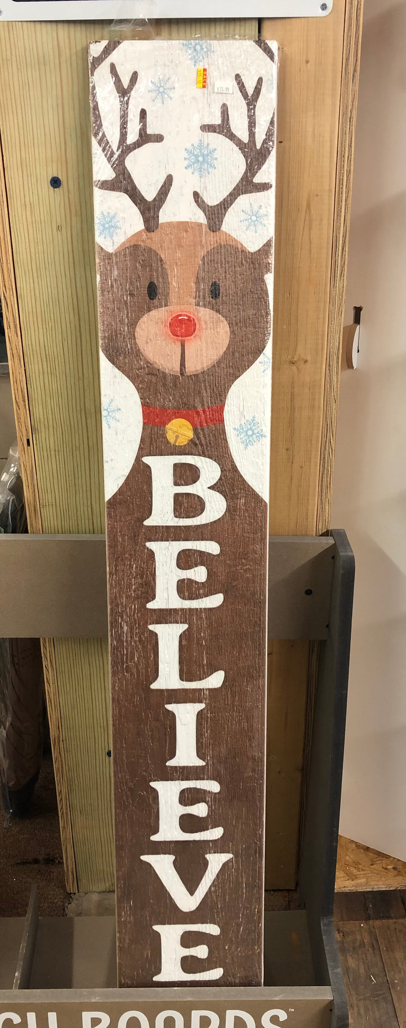 Believe Reindeer Porch Board