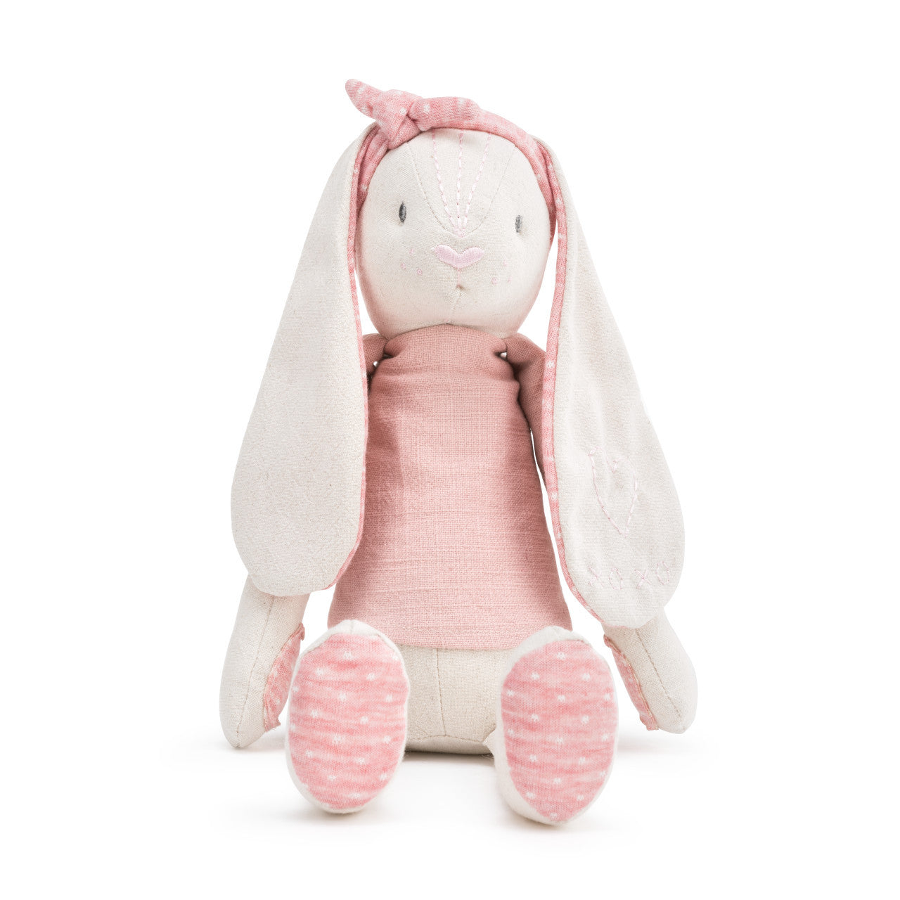 Pink Bunny Linen Plush