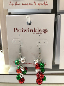 Linked Holiday Bell Drop Earrin