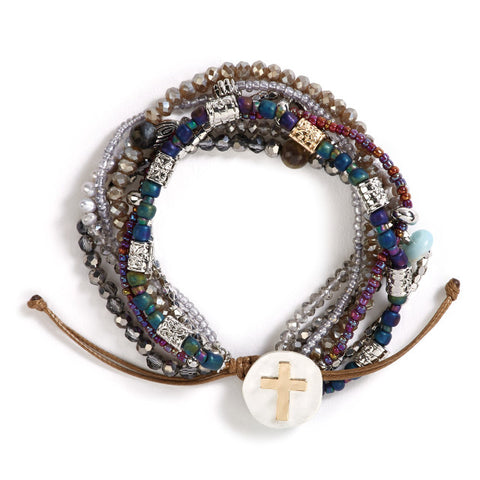 Gray Journey Prayer Bracelet